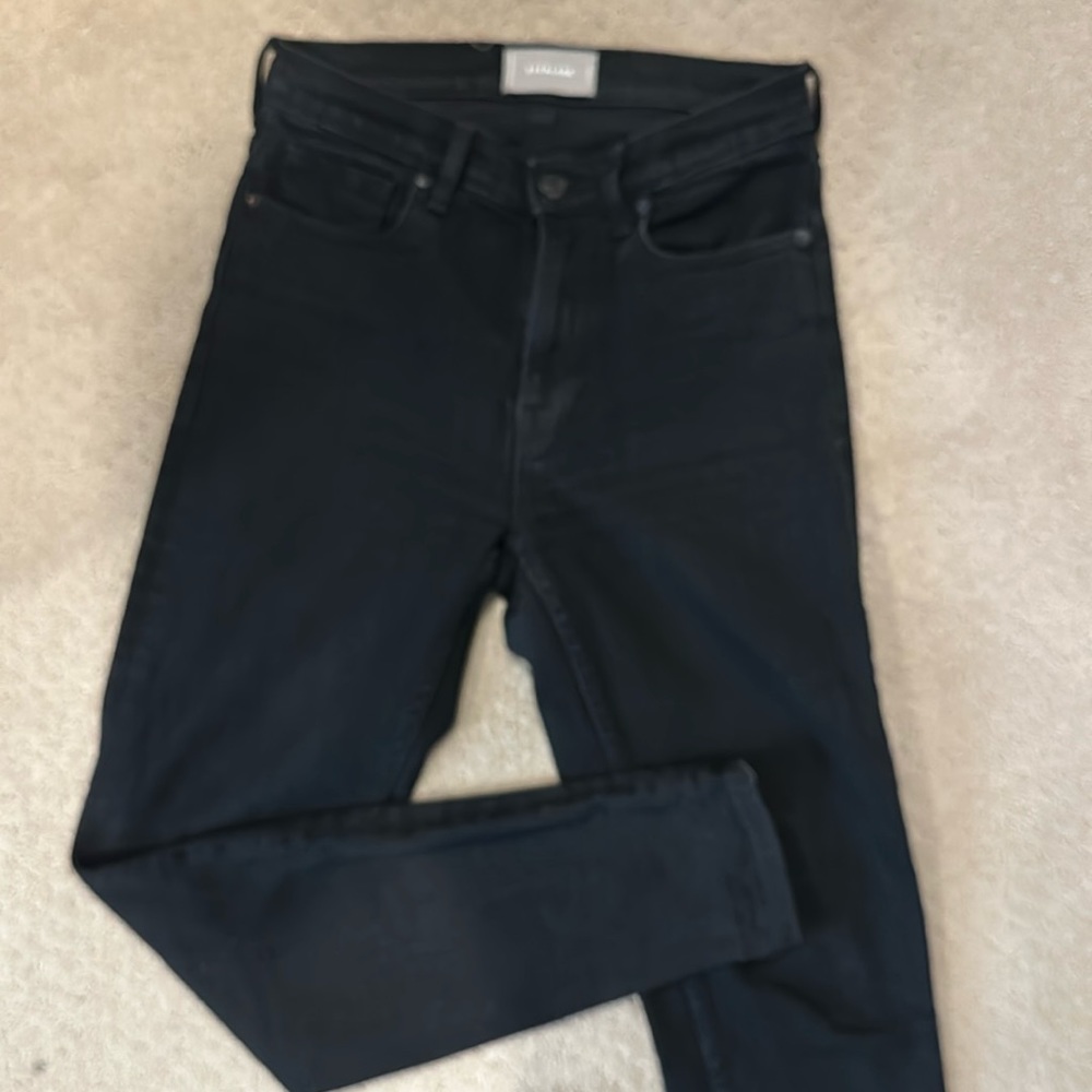 Everlane size 27 black high rise straight leg Jean